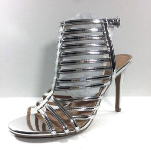 Christian Siriano Silver Cage Heels